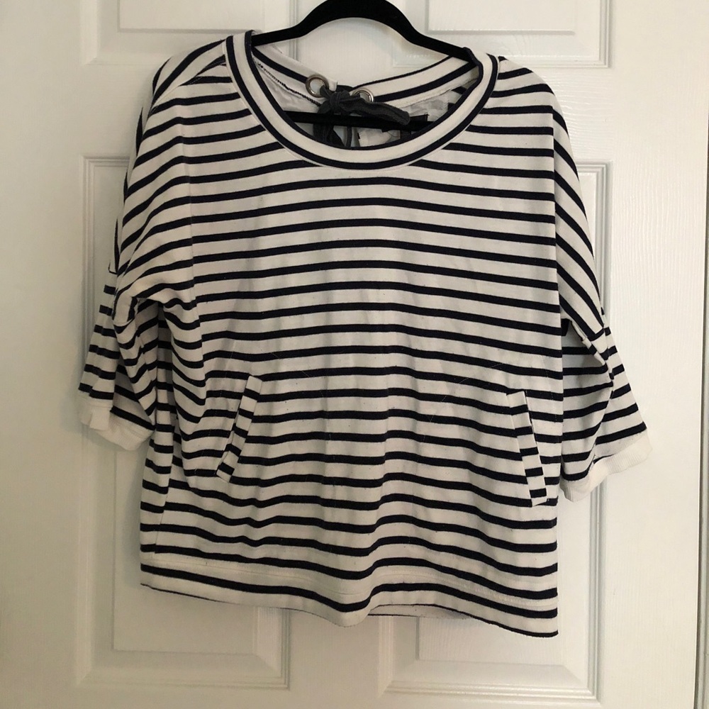 Striped crew neck sweater